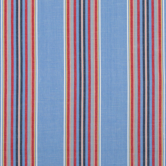 Verdon Stripe Blue/Red by Brunschwig & Fils Fabric Brunschwig & Fils Fabric Verdon Stripe Blue/RedFabric DURANCE COTTON - 100% India </p><p>Repeat: H: 7.5, V: 0 53 - Fabric Carolina -