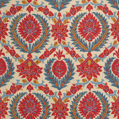 Zenobia Linen Print Pompeian Red/Blue by Brunschwig & Fils Fabric Brunschwig & Fils Fabric Zenobia Linen Print Pompeian Red/BlueFabric LES ALIZES LINEN - 100% Italy </p><p>Repeat: H: 18, V: 23 54 - Fabric Carolina -