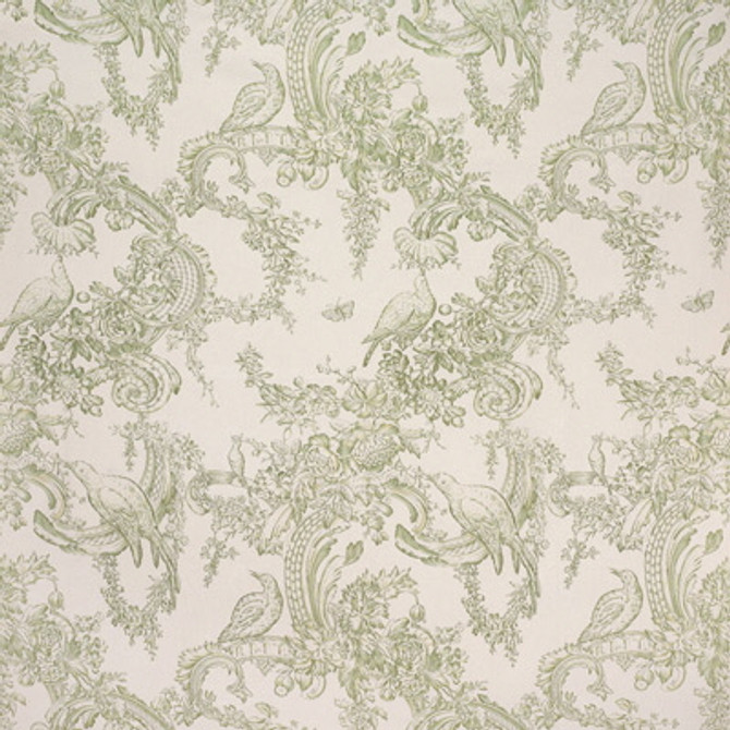 Rocaille Floral Cotton Print Moss by Brunschwig & Fils Fabric Brunschwig & Fils Fabric Rocaille Floral Cotton Print MossFabric COTTON - 100% France </p><p>Repeat: H: 27, V: 37.5 55 - Fabric Carolina -