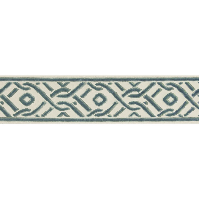Pailou Tape Teal by Brunschwig & Fils Trim Brunschwig & Fils Trim Pailou Tape TealTrim TREILLIS PASSEMENTERIE VISCOSE - 57%;COTTON - 43% India </p><p>Repeat: H: 3.25, V: 4.75 3.25 - Fabric Carolina -