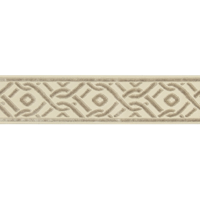 Pailou Tape Beige by Brunschwig & Fils Trim Brunschwig & Fils Trim Pailou Tape BeigeTrim TREILLIS PASSEMENTERIE VISCOSE - 57%;COTTON - 43% India </p><p>Repeat: H: 3.25, V: 4.75 3.25 - Fabric Carolina -