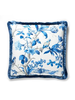 Belize Pillow 22 X 22 - Porcelain SCBELIPILL0003 by Scalamandre Designer Pillows 100% COTTON Horizontal: and Vertical: 0 - Swanky Fabrics -