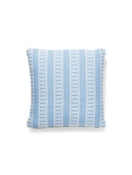 Lark Stripe Pillow 18 X 18 - Bluebell GWLARKSPILL0003 by Scalamandre Designer Pillows 100% COTTON U.S.A. Horizontal: and Vertical: 0 - Swanky Fabrics -
