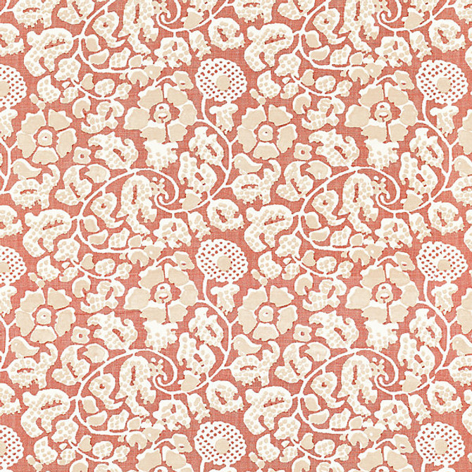 Maiden Floral Terracotta by Grey Watkins Fabric Grey Watkins Fabric Maiden Floral TerracottaFabric FOLKLORE 60% LINEN 30% COTTON 10% NYLON THAILAND </p><p>Repeat: H: 10.75", V: 13" 53" - Fabric Carolina -