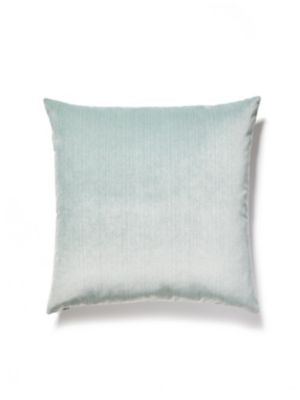 Strie Velvet Pillow 22 X 22 - Menthol VWSTRIEPILL0009 by Scalamandre Designer Pillows 93% POLYESTER / 7% RAYON U.S.A. Horizontal: and Vertical: 0 - Swanky Fabrics -