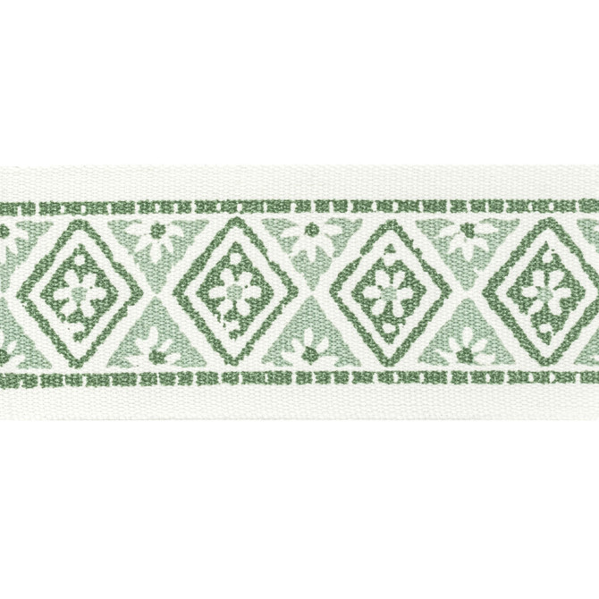 Shenandoah Tape 3 Seaglass by Stout Trim Stout Trim Shenandoah Tape 3 SeaglassTrim NATURAL BEAUTY TRIM 100%COT INDIA </p><p>Repeat: H: 2.500, V: 1.500 2.5 in - Fabric Carolina -