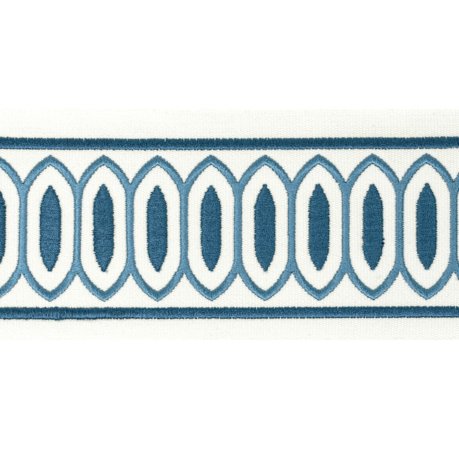 Kragon Tape 2 Ocean by Stout Trim Stout Trim Kragon Tape 2 OceanTrim STITCHED UP TRIM 100%COT %BEMB INDIA </p><p>Repeat: H: 4.000, V: 1.000 4 in - Fabric Carolina -