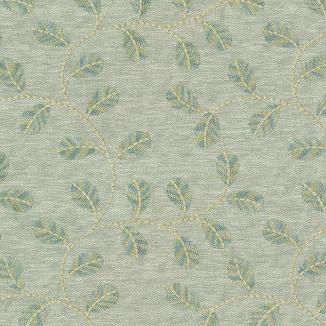 Leaf Love Emb Moonstone 410530 by PKL Studio Designer Fabric - 71% Polyester 29% Cotton Embroid:100% Viscose INDIA 19000 Horizontal: 10.4 and Vertical: 9.4 54 - Swanky Fabrics -