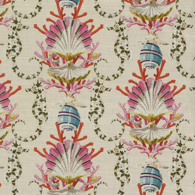 Mariner'S Song Aquarium 150060 by Harrison Howard Designer Fabric - 100% Cotton PERU 12000 Horizontal: 6.75 and Vertical: 10.25 54 - Swanky Fabrics -