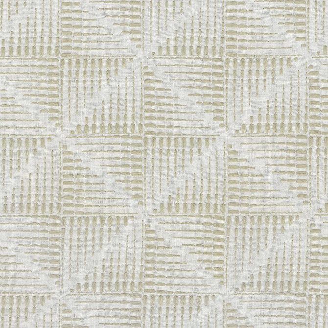 Maddox Emb Flax 411232 by PKL Studio Designer Fabric Base 52% Polyester, 48% Cotton Emb 100% Polyester India 51000 Horizontal: 6.25 and Vertical: 6.25 54 - Swanky Fabrics -