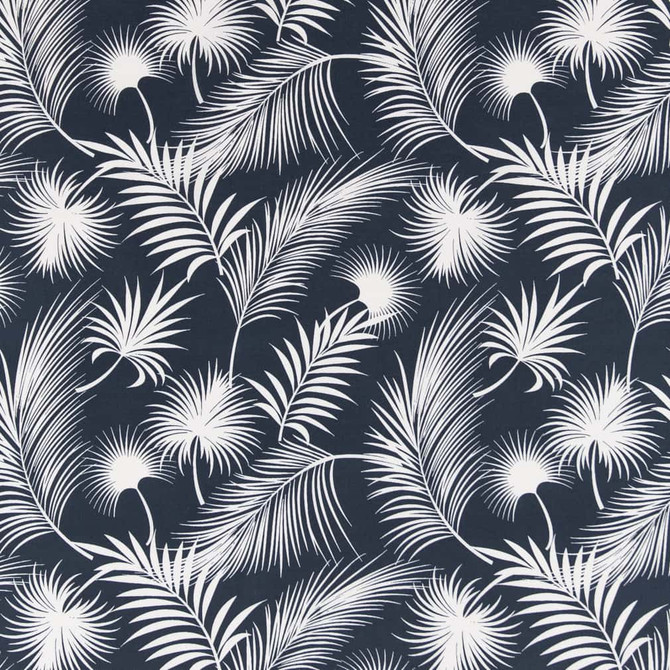 D2751 Navy by Charlotte Designer Fabric Patio Prints II 100% Spun Polyester Asia Exceeds 60,000 Wyzenbeek Rubs </p><p>Repeat: Horizontal 18" x Vertical 18" 54 Inches - Swanky Fabrics -