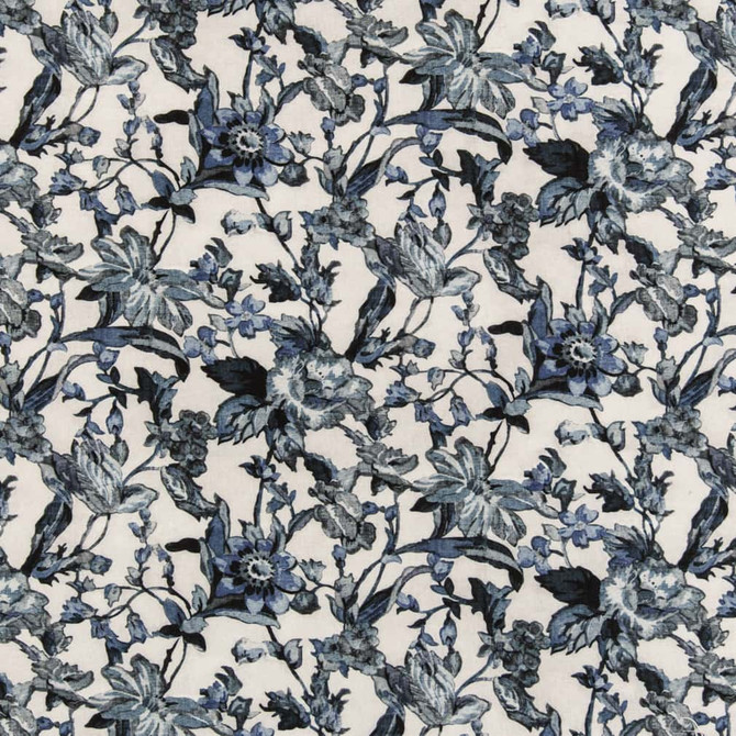 D2912 Sapphire by Charlotte Designer Fabric Crypton Prints 100% Polyester Asia Exceeds 60,000 Wyzenbeek Rubs </p><p>Repeat: Horizontal 27" x Vertical 17.75" 54 Inches - Swanky Fabrics -