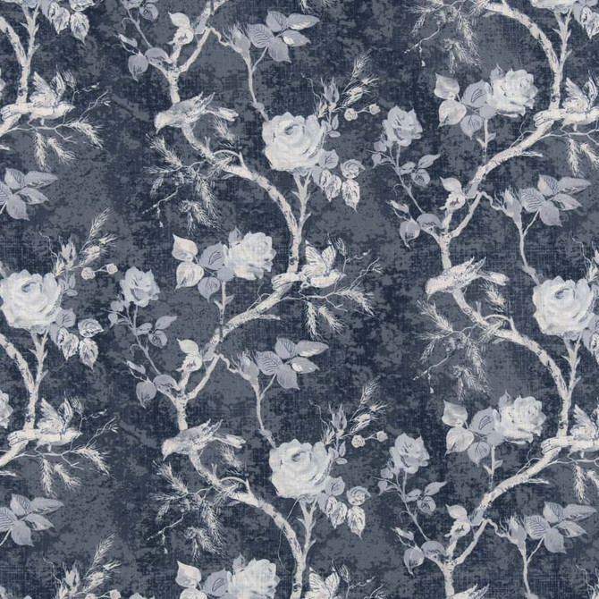 D2919 Bluebird by Charlotte Designer Fabric Crypton Prints 100% Polyester Asia Exceeds 60,000 Wyzenbeek Rubs </p><p>Repeat: Horizontal 27" x Vertical 16.75" 54 Inches - Swanky Fabrics -