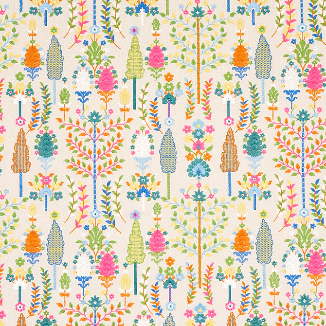 Desna Multi 79820 by Schumacher Fabric Schumacher Fabric Desna Multi 79820Fabric COTTON 38% INDIA </p><p>Repeat: H: HORZ. 17" (43CM), V: VERT. 15" (38CM) 54 - Fabric Carolina -