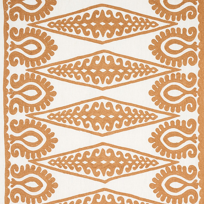 Seema Gold 80212 by Schumacher Fabric Schumacher Fabric Seema Gold 80212Fabric LINEN 80% INDIA </p><p>Repeat: H: HORZ. 30" (66CM), V: VERT. 6 3/5" (17CM) 52 - Fabric Carolina -
