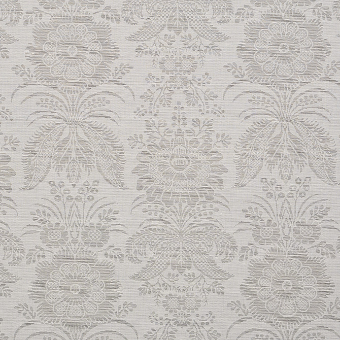 Greta Damask Grey 80421 by Schumacher Fabric Schumacher Fabric Greta Damask Grey 80421Fabric COTTON 52% INDIA </p><p>Repeat: H: HORZ. 13 2/5" (34CM), V: VERT. 15 1/2" (40CM) 54.3333 - Fabric Carolina -