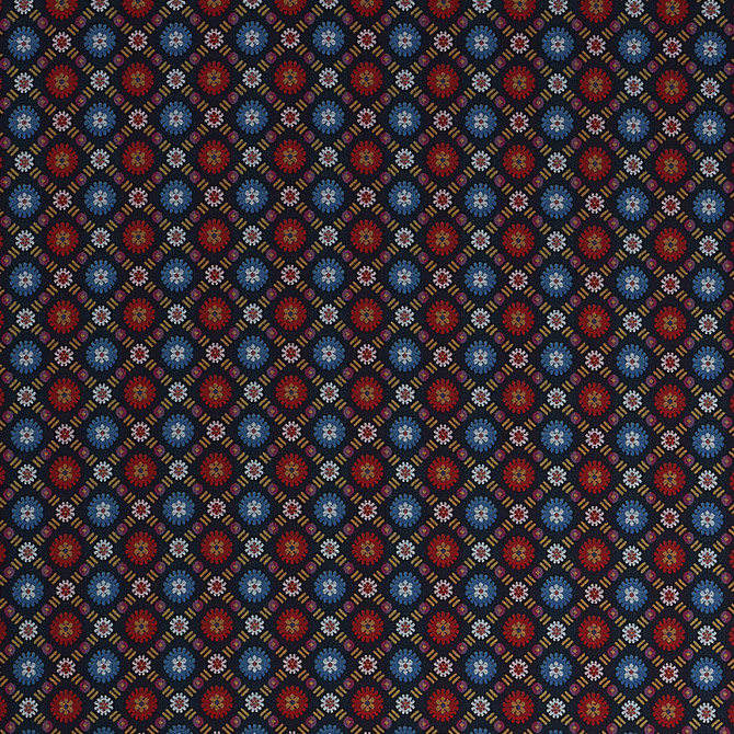 Larissa Navy 80770 by Schumacher Fabric Schumacher Fabric Larissa Navy 80770Fabric COTTON 100% INDIA </p><p>Repeat: H: HORZ. 1 1/2" (4CM), V: VERT. 1 1/2" (4CM) 54 - Fabric Carolina -