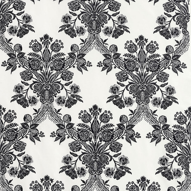 Carolina Ebony 69711 by Schumacher Fabric Schumacher Fabric Carolina Ebony 69711Fabric COTTON 100% INDIA </p><p>Repeat: H: HORZ. 8 1/2" (22CM) , V: VERT. 25" (64CM) 51 - Fabric Carolina -