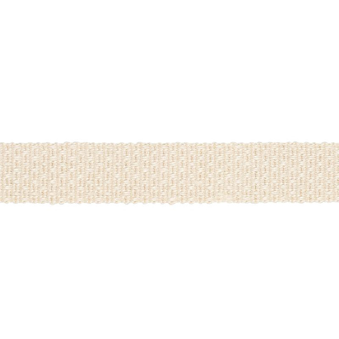 Duval Jute Tape Ivory 80070 by Schumacher Designer Trim Copacabana - Swanky Fabrics -
