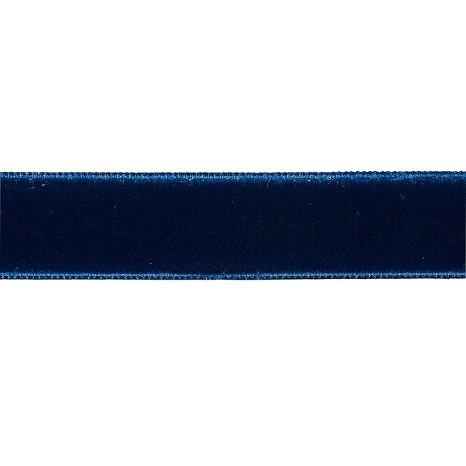 Velvet Tape Medium Saphire 80944 by Schumacher Designer Trim Perfect Basics: Velvet Tapes - Swanky Fabrics -