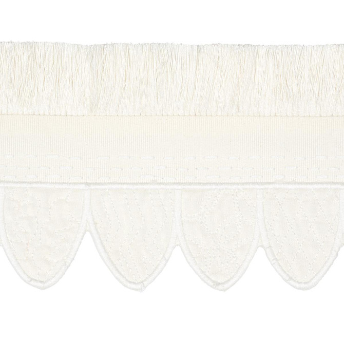 Heraldic Ivory 81180 by Schumacher Designer Trim Happy Menocal - Swanky Fabrics -