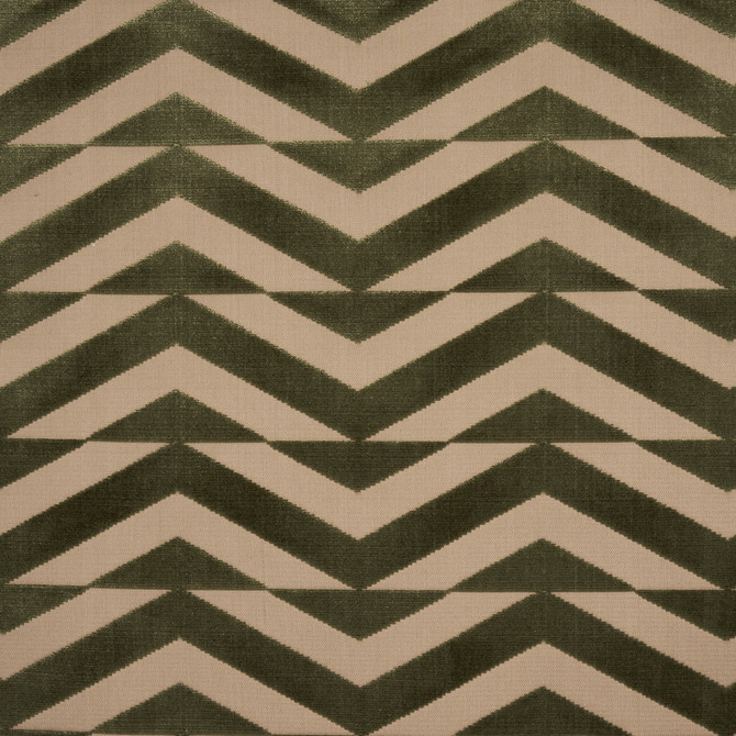 Broken Chevron Cut Velvet Olive On Khaki 81812 by Schumacher Fabric Schumacher Fabric Broken Chevron Cut Velvet Olive On Khaki 81812Fabric VISCOSE 82% INDIA </p><p>Repeat: H: HORZ. 9" (23CM), V: VERT. 3 1/2" (8CM) 54" (137CM) - Fabric Carolina -
