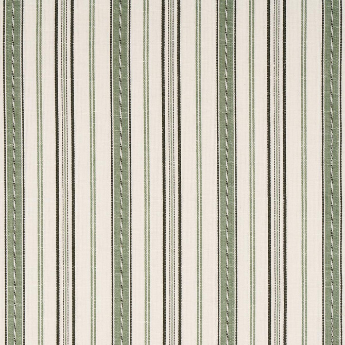 Lightfoot Stripe Moss 81442 by Schumacher Designer Fabric Williamsburg 3.33" - Swanky Fabrics -