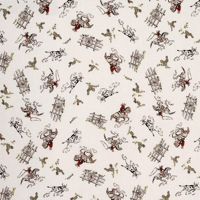 Wild West Performance Linen Cream 180460 by Schumacher Designer Fabric Marie-Chantal - Swanky Fabrics -