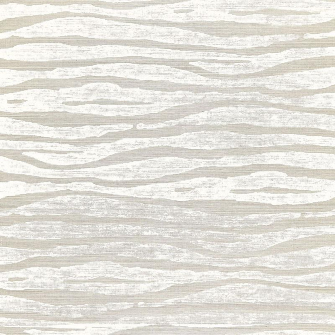 Ripple Sisal Fog & Chalk 5006133 by Schumacher Designer Wallpaper Celerie Kemble 27.0" - Swanky Fabrics -