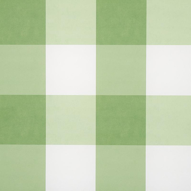 Willa Check Large Leaf 5012352 by Schumacher Designer Wallpaper Plaid Wallcoverings 13.5" - Swanky Fabrics -