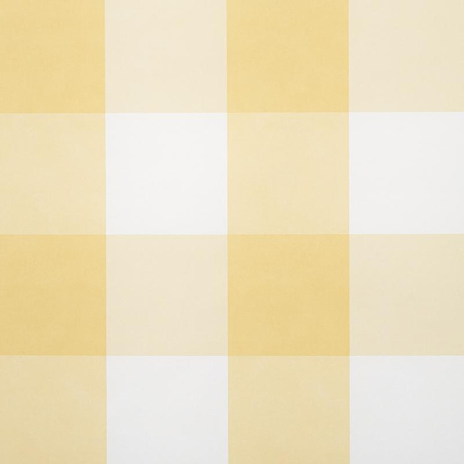 Willa Check Large Yellow 5012353 by Schumacher Designer Wallpaper Plaid Wallcoverings 13.5" - Swanky Fabrics -