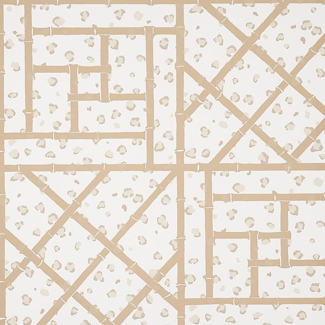 Fancy Beast Sand 5012563 by Schumacher Designer Wallpaper Cristina Buckley 27.0" - Swanky Fabrics -