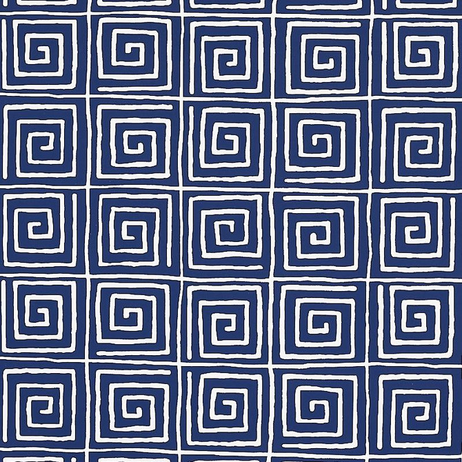 Trousdale Midnight Blue 5012813 by Schumacher Designer Wallpaper Cristina Buckley 13.5" - Swanky Fabrics -
