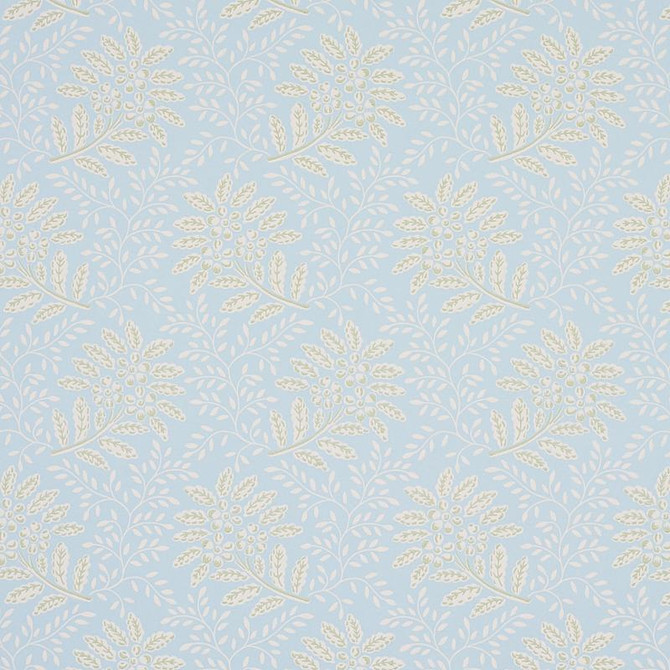 Secret Garden Light Blue 5013171 by Schumacher Designer Wallpaper Hobe Erwin 6.75" - Swanky Fabrics -