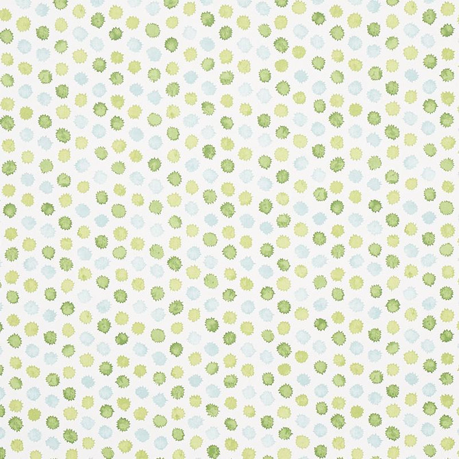 Mini Bursts Green & Blue 5013102 by Schumacher Designer Wallpaper Perennial Favorites 13.5" - Swanky Fabrics -
