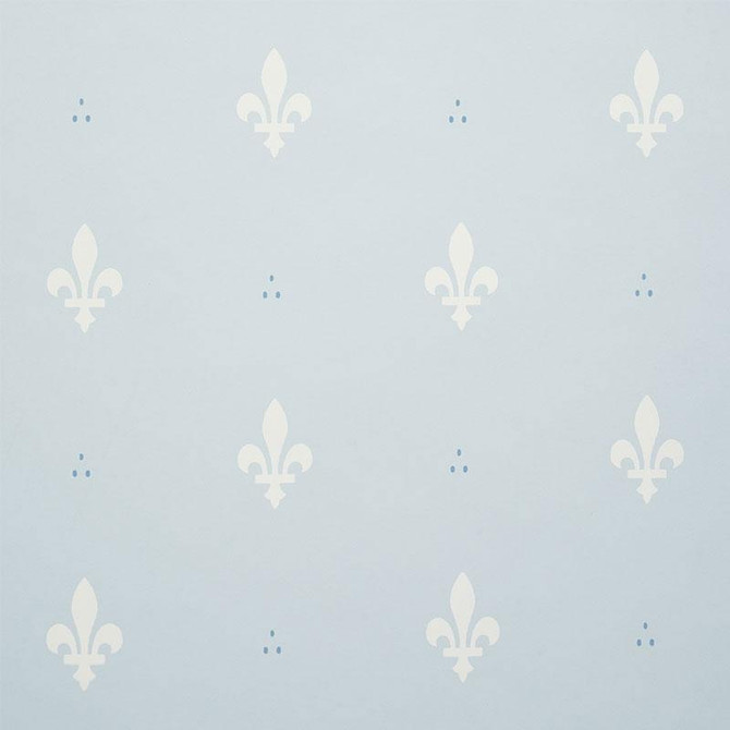 Fleur De Lis Mineral 5009501 by Schumacher Designer Wallpaper Small-Print Wallpapers 3.88" - Swanky Fabrics -