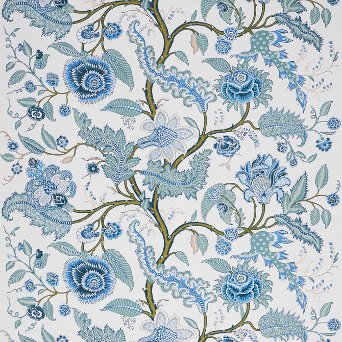 Sinhala Sidewall Sky 5006612 by Schumacher Designer Wallpaper Martyn Lawrence Bullard 52.75" - Swanky Fabrics -