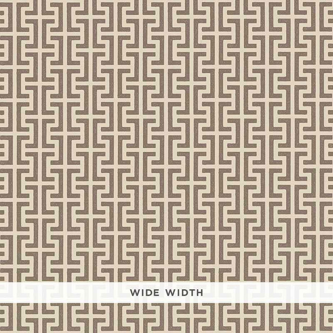 Temple Berber Brown 5008056 by Schumacher Designer Wallpaper Veere Grenney 4.5" - Swanky Fabrics -