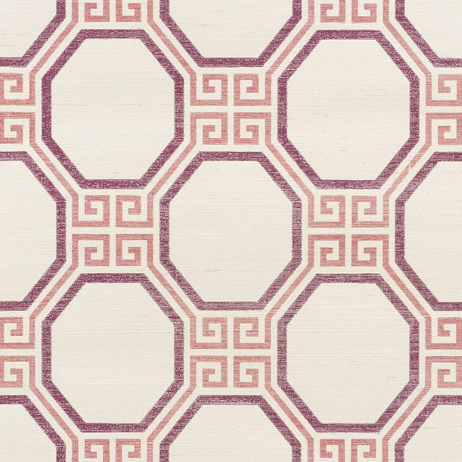 Octavia Sisal Cinnabar 5008935 by Schumacher Designer Wallpaper Textured Wallcoverings & Printed Grasscloths 11.25" - Swanky Fabrics -