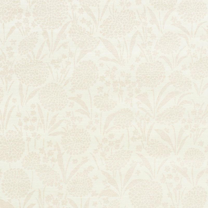 Chrysanthemum Sisal Blush 5009781 by Schumacher Designer Wallpaper Textured Wallcoverings & Printed Grasscloths 34.0" - Swanky Fabrics -