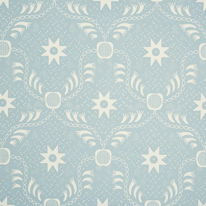 Lancaster Sky 5010080 by Schumacher Designer Wallpaper New Americana 6.75" - Swanky Fabrics -