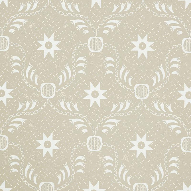 Lancaster Sand 5010081 by Schumacher Designer Wallpaper New Americana 6.75" - Swanky Fabrics -