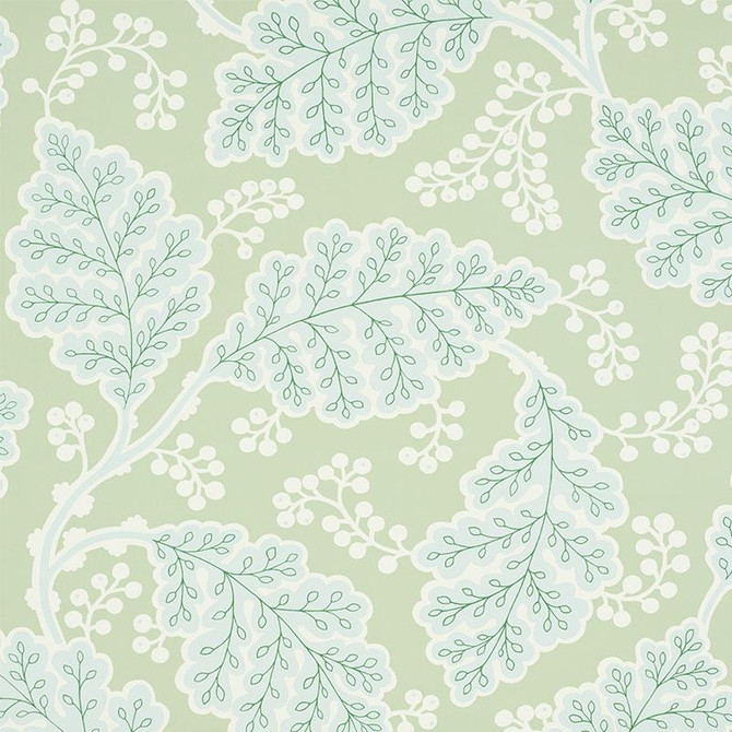 Estelle Green 5010392 by Schumacher Designer Wallpaper Wallflowers 27.0" - Swanky Fabrics -