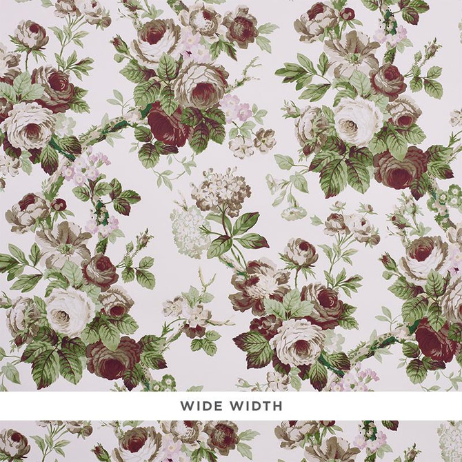 Nancy Floral Grisaille 5010841 by Schumacher Designer Wallpaper Country Chic 27.75" - Swanky Fabrics -
