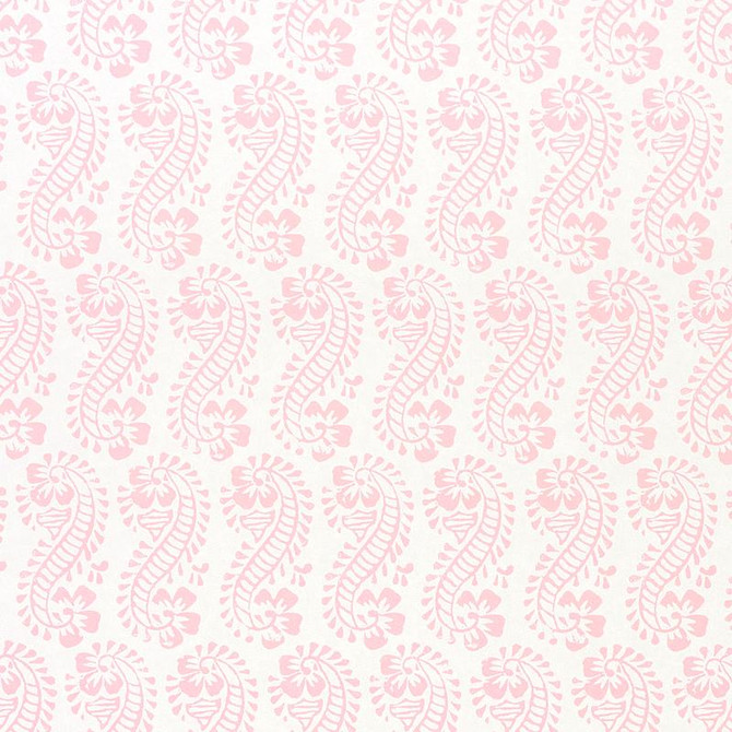 Lani Pink 5011122 by Schumacher Designer Wallpaper Molly Mahon 5.25" - Swanky Fabrics -