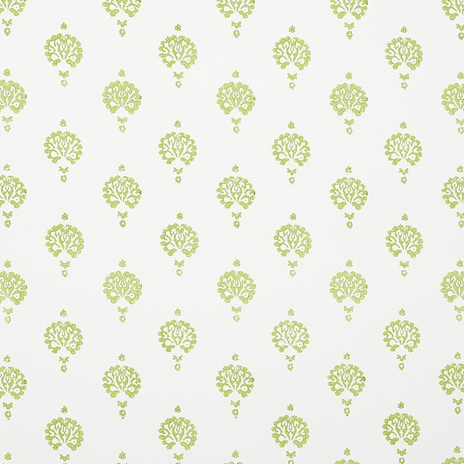Dahlia Hand Blocked Print Leaf 5011231 by Schumacher Designer Wallpaper Jacaranda 3.0" - Swanky Fabrics -