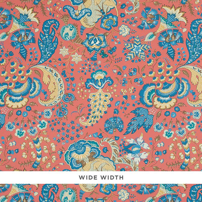 Majorelle Red 5011351 by Schumacher Designer Wallpaper Rive Gauche 27.0" - Swanky Fabrics -