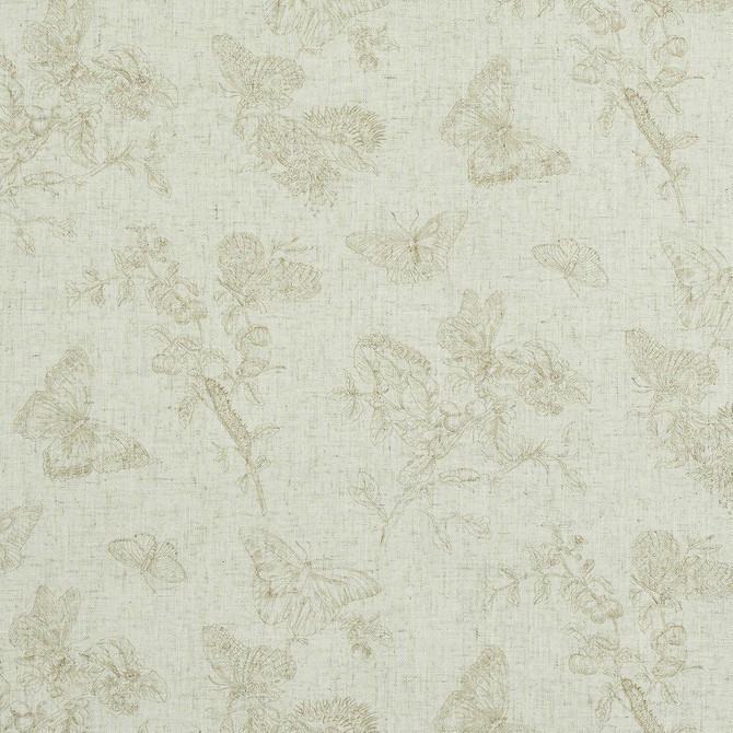 Baudin Butterfly Linen Natural 5011832 by Schumacher Designer Wallpaper Perennial Favorites 26.0" - Swanky Fabrics -