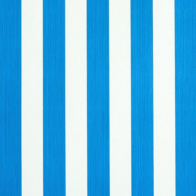Edwin Stripe Medium Cobalt 5011886 by Schumacher Designer Wallpaper Stripe Wallcovering Collection 2.44" - Swanky Fabrics -