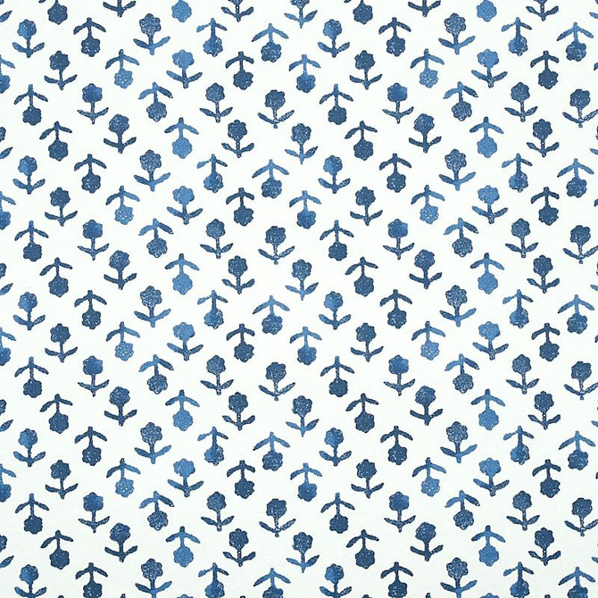 Beatriz Indigo 5011941 by Schumacher Designer Wallpaper Jacaranda 2.0" - Swanky Fabrics -